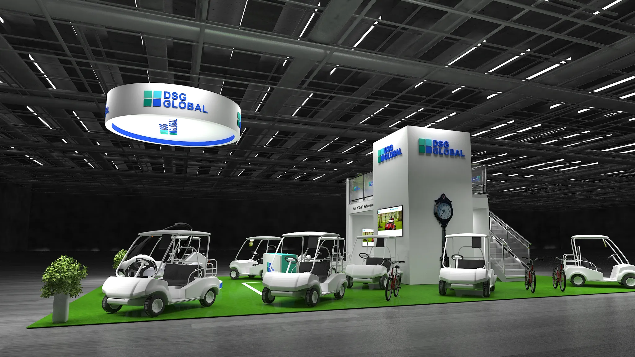 30x50 Island booth design by Reaction Space